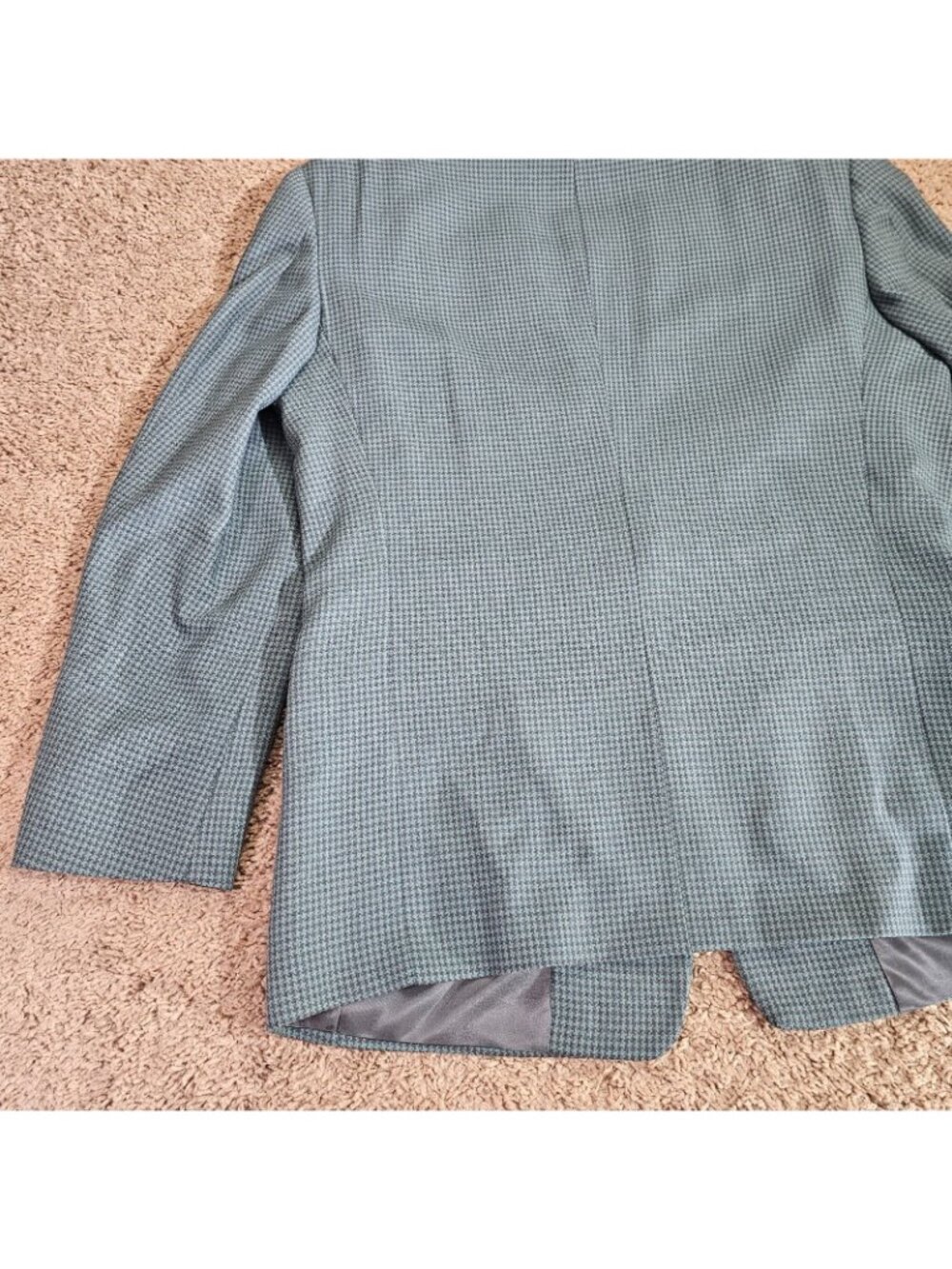 Vintage Pierre Cardin Wool Blazer Jacket Mens 42R Green Gray Man in Wool 80s - Picture 11 of 13